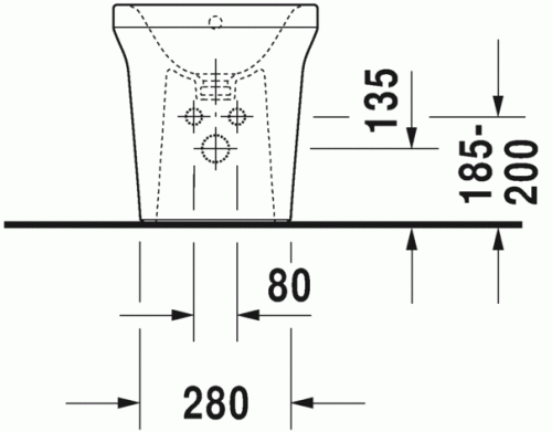 Duravit P3 Comforts álló bide 2269100000