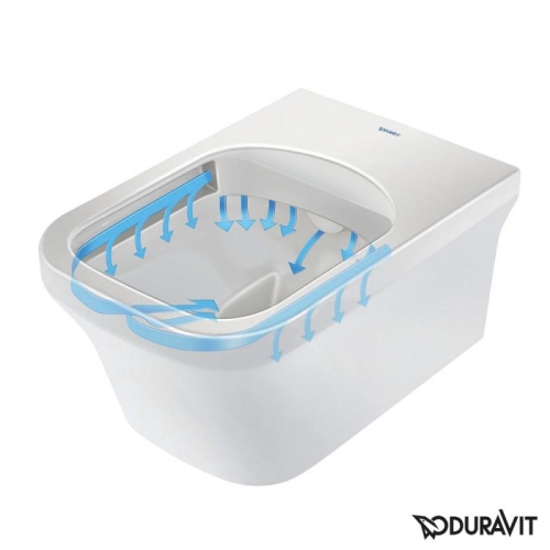 Duravit P3 Comforts Öblítőperem nélküli, Rimless fali wc 2561090000