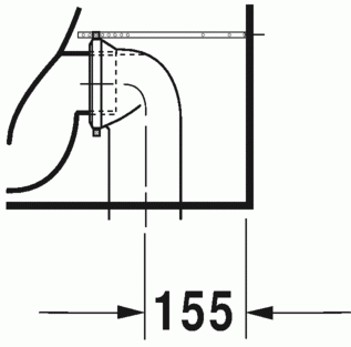 Duravit P3 Comforts öblítőperem nélküli monoblokkos wc alsó rész 2167090000