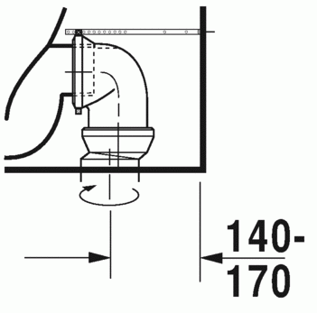 Duravit P3 Comforts öblítőperem nélküli monoblokkos wc alsó rész 2167090000
