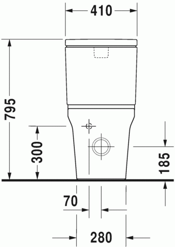 Duravit P3 Comforts monoblokkos wc-hez tartály, alsó bekötésű 0937100005