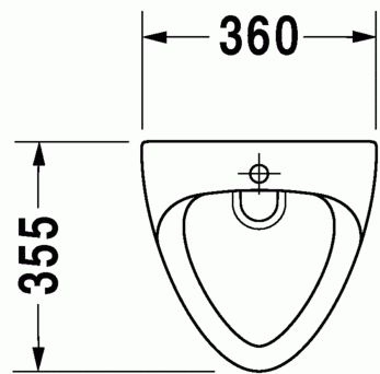 Duravit Jim felső vízbekötésű piszoár 0850350000