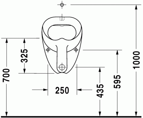 Duravit Jim felső vízbekötésű piszoár 0850350000