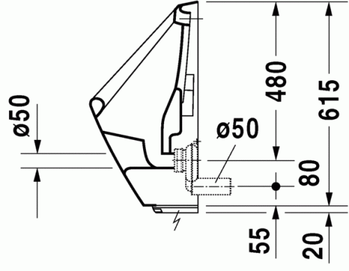 Duravit Utronic elektronikus (hálózat) piszoár 0830370093