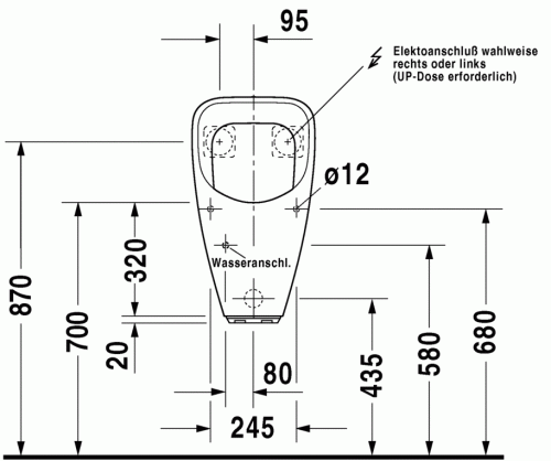 Duravit Utronic elektronikus (hálózat) piszoár 0830370093