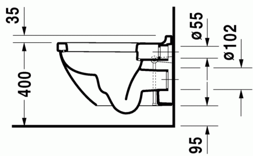 Duravit Starck 3 fali wc szett, ülőkével 42250900A1