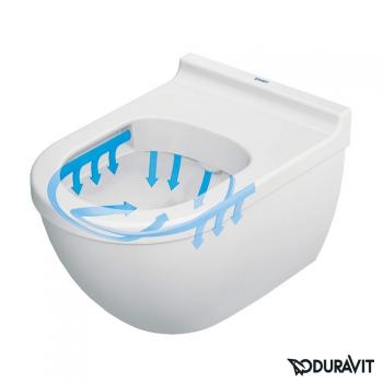 Duravit Starck 3 Öblítőperem nélküli Rimless fali wc szett, ülőkével 45270900A1