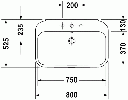 Duravit Happy D.2 80x52,5 cm mosdó 2316800000