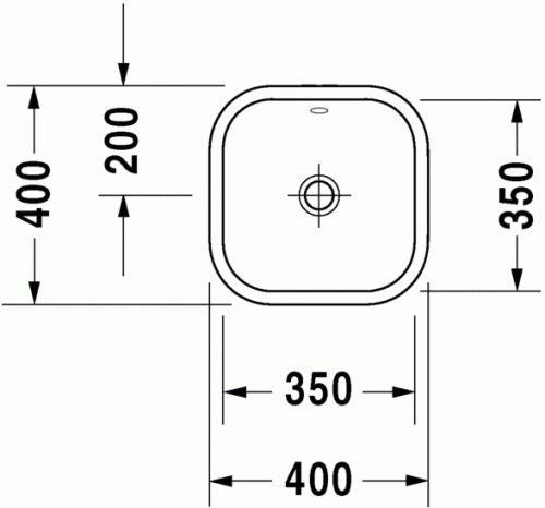 Duravit Happy D.2 40x40 cm ráültethető mosdó 2314400000