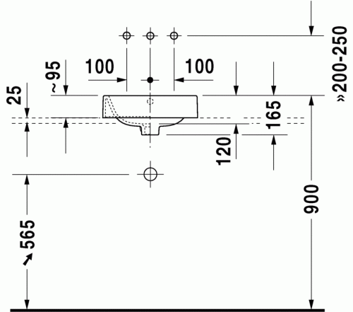 Duravit Happy D.2 40x40 cm ráültethető mosdó 2314400000