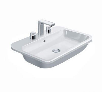 Duravit Happy D.2 60x46 cm beépíthető mosdó három csaplyukkal 0483600030
