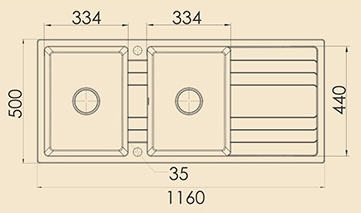 GranMaster RIVA II gránit mosogató (#WHITE)
