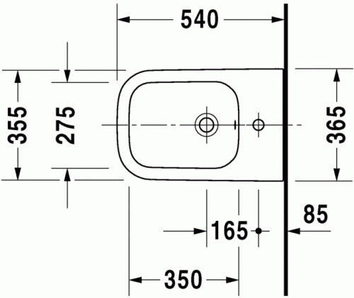 Duravit Happy D.2 fali bidé 2258150000