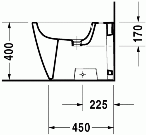 Duravit Happy D.2 álló bidé 2267100000