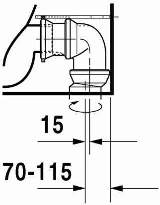 Duravit Happy D.2 monoblokkos wc alsó rész 2134090000