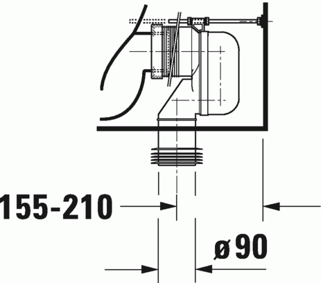 Duravit Happy D.2 monoblokkos wc alsó rész 2134090000