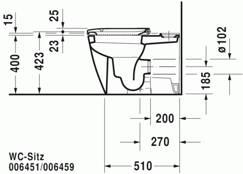 Duravit Happy D.2 monoblokkos wc alsó rész 2134090000