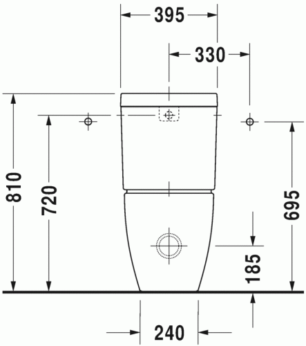 Duravit Happy D.2 monoblokkos wc alsó rész 2134090000