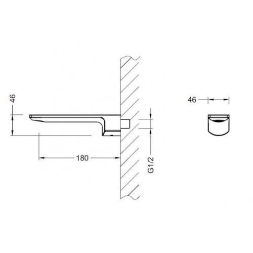 AREZZO design Springfield fali kifolyó AR-5034