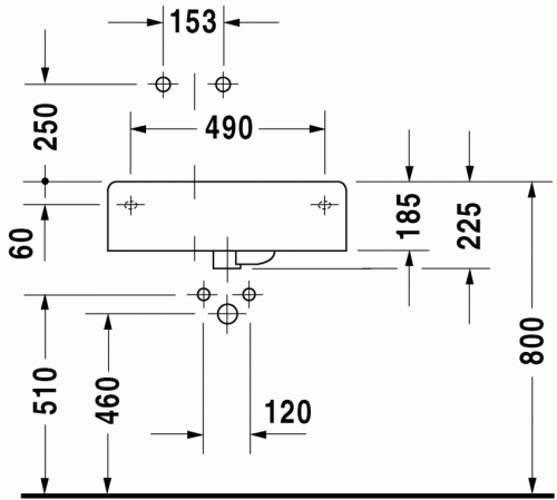 Duravit Scola univerzális 61,5x46 cm mosdó balos medence 0684600000