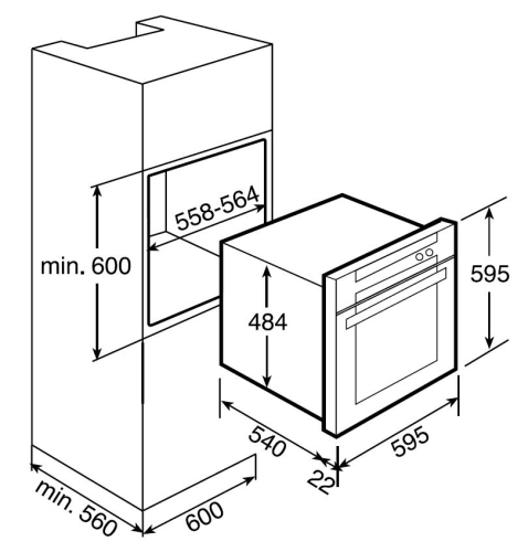 Teka EBON HS 725 beépíthető multifunkciós sütő, A+
