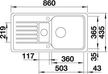 BLANCO FAVOS 6S Silgranit mosogató kávé, 519079