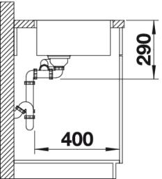 BLANCO ANDANO 340/180-IF rozsdamentes mosogató, jobbos 522973