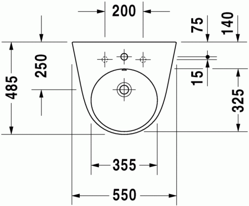 Duravit Starck 2 55x48,5 cm mosdó 2323550000