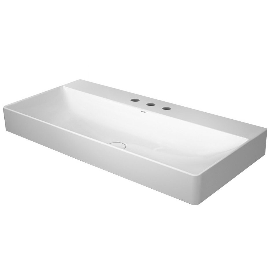 Duravit DuraSquare 100x47 cm mosdó három csaplyukkal, csiszolt 2353100073