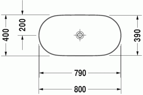 Duravit Luv 80x40 cm ráültethető mosdó, fehér 0379800000