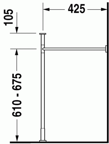 Duravit Vero fémállvány 120-as mosdóhoz 0030741000