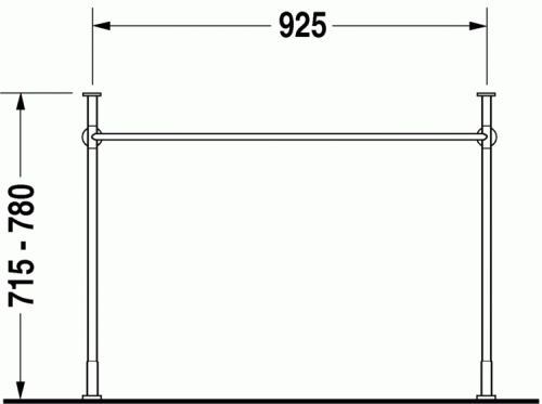 Duravit Vero fémállvány 100-as mosdóhoz 0030671000