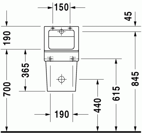 Duravit Vero Air piszoár (tető nélkül) 2801320000