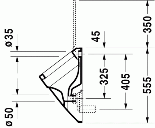 Duravit Vero Air piszoár (tető nélkül) 2801320000