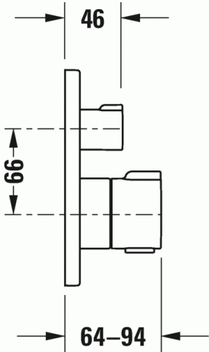 Duravit B.1 falsík alatti termosztátos zuhanycsaptelep 1 fogyasztóhoz C14200016010