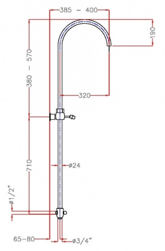 BUGNATESE Zuhanyrúd 
