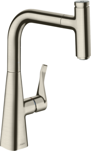 Hansgrohe M7115-H240 egykaros konyhai csaptelep 240 kihúzható kifolyóval, rozsdamentes acél hatású 73802800