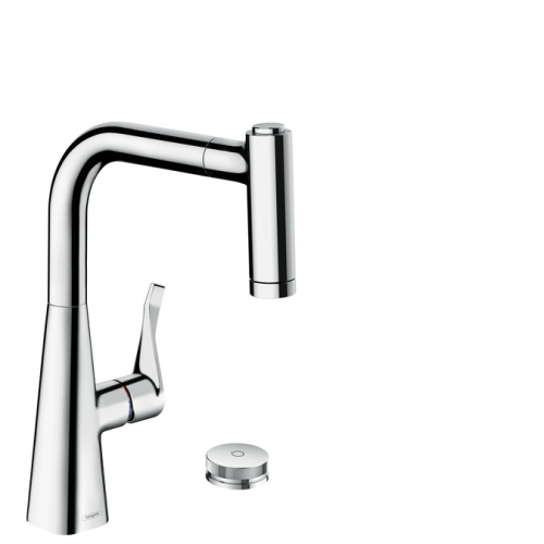 Hansgrohe M7120-H220 2-lyukú egykaros konyhai csaptelep 220 kihúzható zuhanyfejjel, króm 73805000