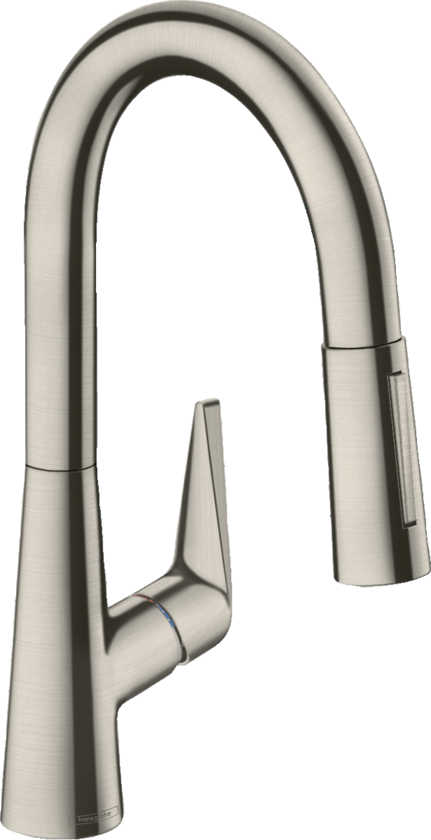 Hansgrohe M5116-H160 egykaros konyhai csaptelep 160 kihúzható zuhanyfejjel, rozsdamentes acél hatású 73850800