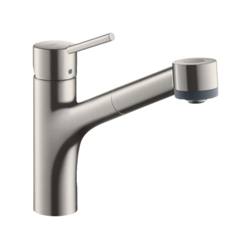 Hansgrohe M5216-H170 egykaros konyhai csaptelep kihúzható zuhanyfejjel, rozsdamentes acél hatású 73860800