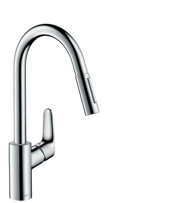 Hansgrohe M4116-H240 egykaros konyhai csaptelep 240 kihúzható zuhanyfejjel, króm 73880000