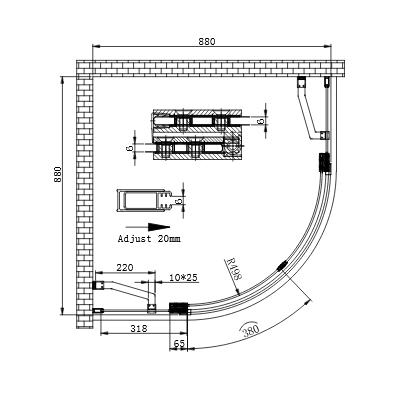 Wellis Arno 90x90 cm negyedköríves zuhanykabin, Easy Clean WC00402