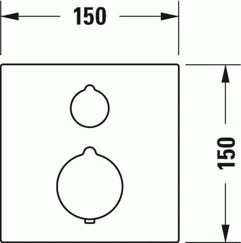 Duravit C.1 termosztátos zuhanycsaptelep, falsík alatti szereléshez C14200015010