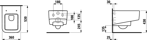 Laufen Pro S fali wc LCC felülettel H8209614000001 (8.2096.1.400.000.1)