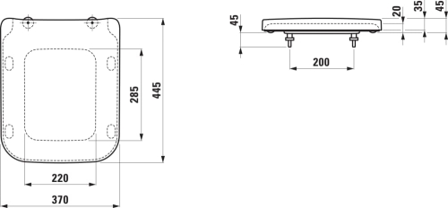 Laufen Pro B rimless - perem nélküli fali wc H8209640000001 (8.2096.4.000.000.1)