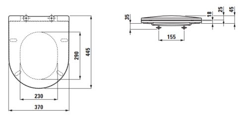 Laufen Pro slim wc ülőke H8989650000001 (8.9896.5.000.000.1)