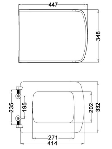 Sapho PURITY WC ülőke, inox pántok (40S30100I)