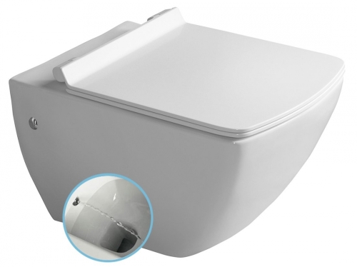 Sapho ISVEA PURITY fali WC bidé zuhannyal, fehér 10PL02007-DL