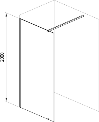 Ravak Walk-In Wall 120 cm-es zuhanyfal GW9WG0C00Z1