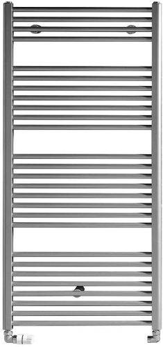 Aqualine 1330x600 egyenes fürdőszobai radiátor, 693 W, metálezüst (ILS36)